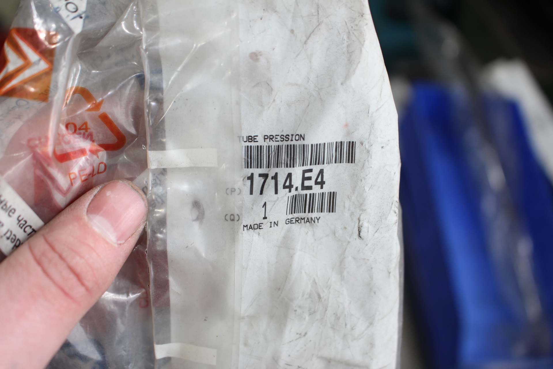 Peugeot / Citroen / FIAT 1714E4 Druckleitung, Drucksensor (Ruß- / Partikelfilter) NEU NOS NEW OEM 