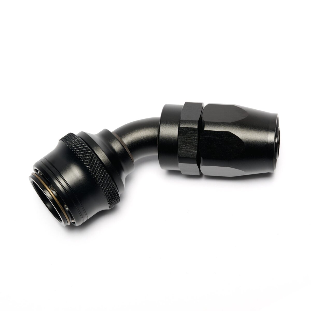 Quick Click Schlauchanschluss Fitting weiblich Dash 10 / -10 AN - 45° - schwarz matt