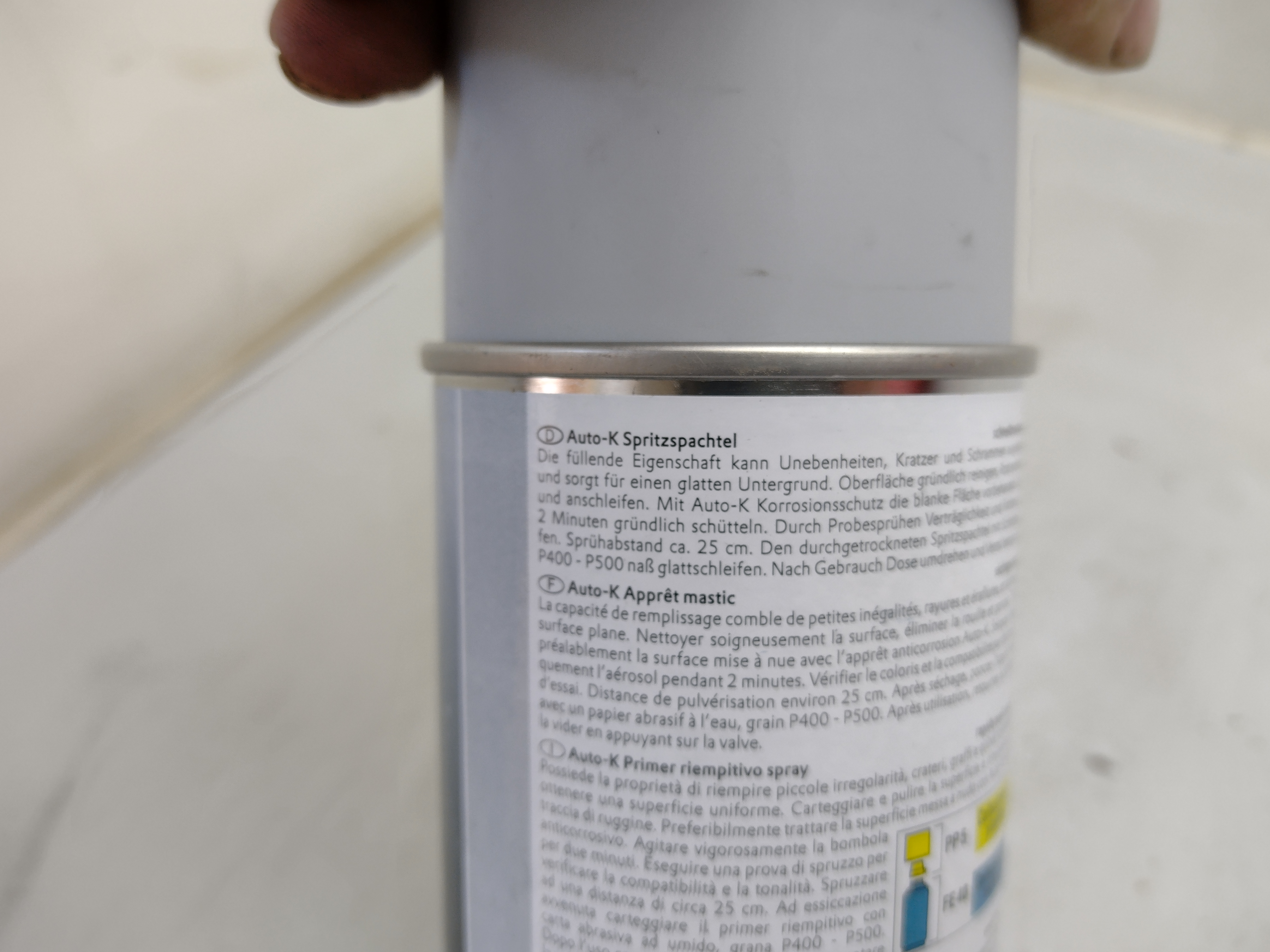 Spritzspachtel Spraydose grau Spachtelmasse 400ml
