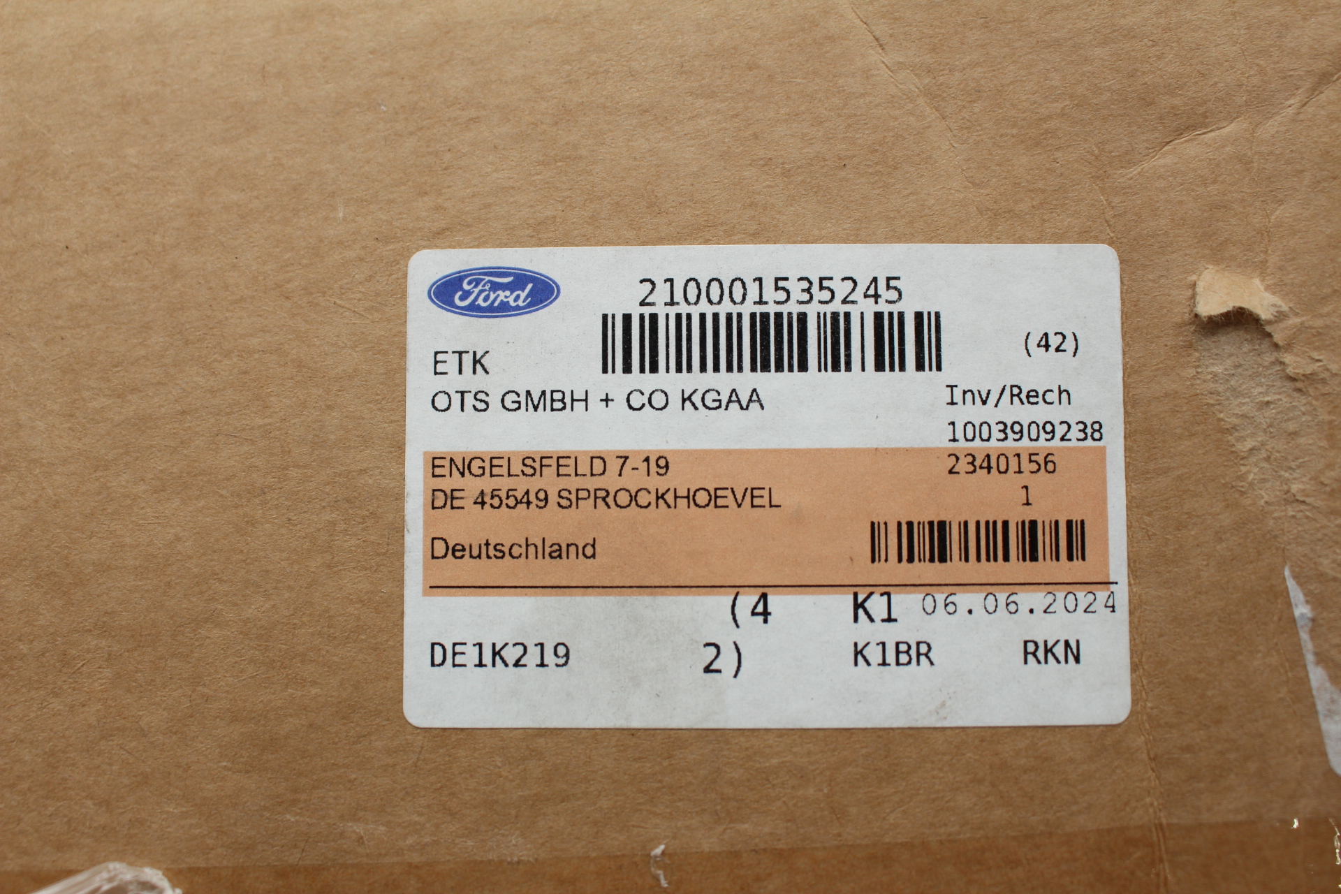 Ford SICHERHEITSGURT 2340156 NEU NOS NEW