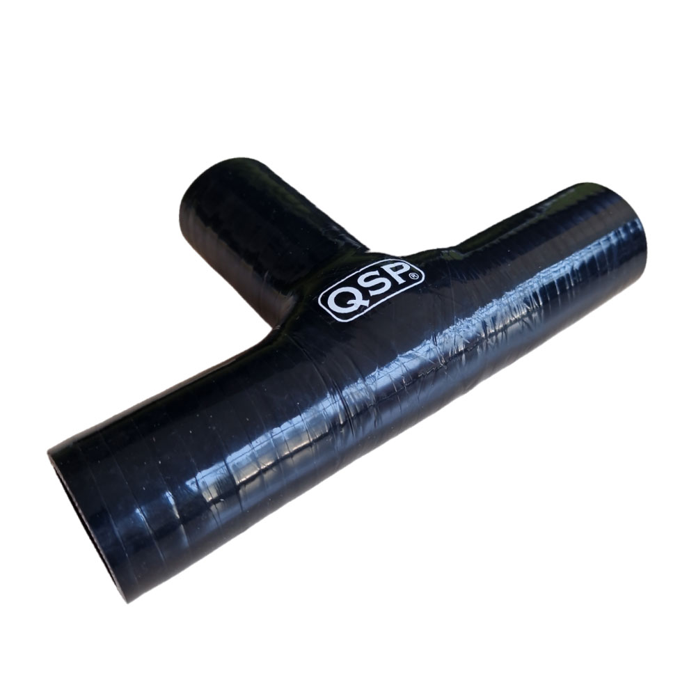 QSP Silikon T-Stück 3x 13mm - Länge 100mm - Schwarz