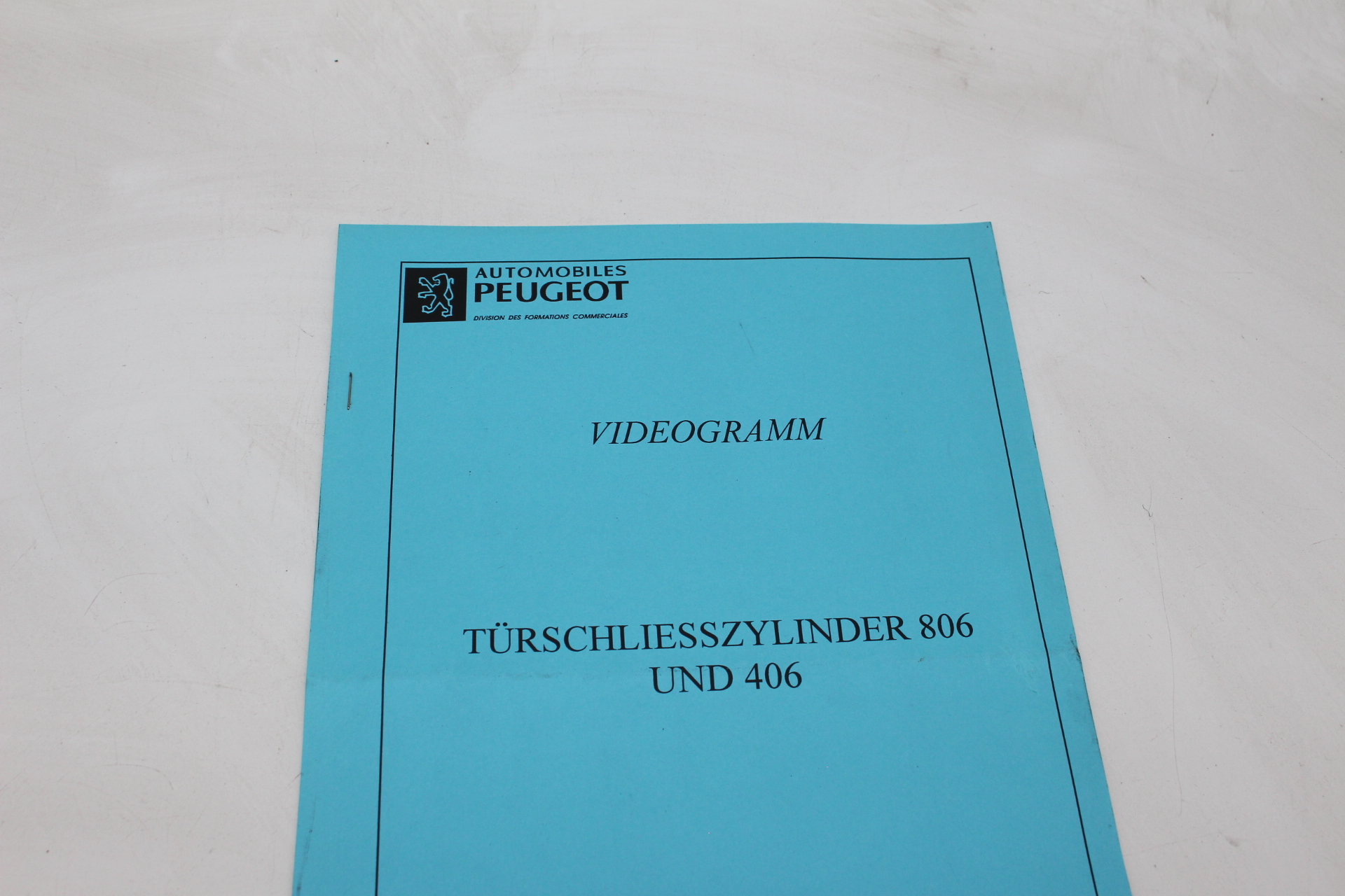 Peugeot Lehrvideokassette – TÜRSCHLIESSZYLINDER 806 UND 406