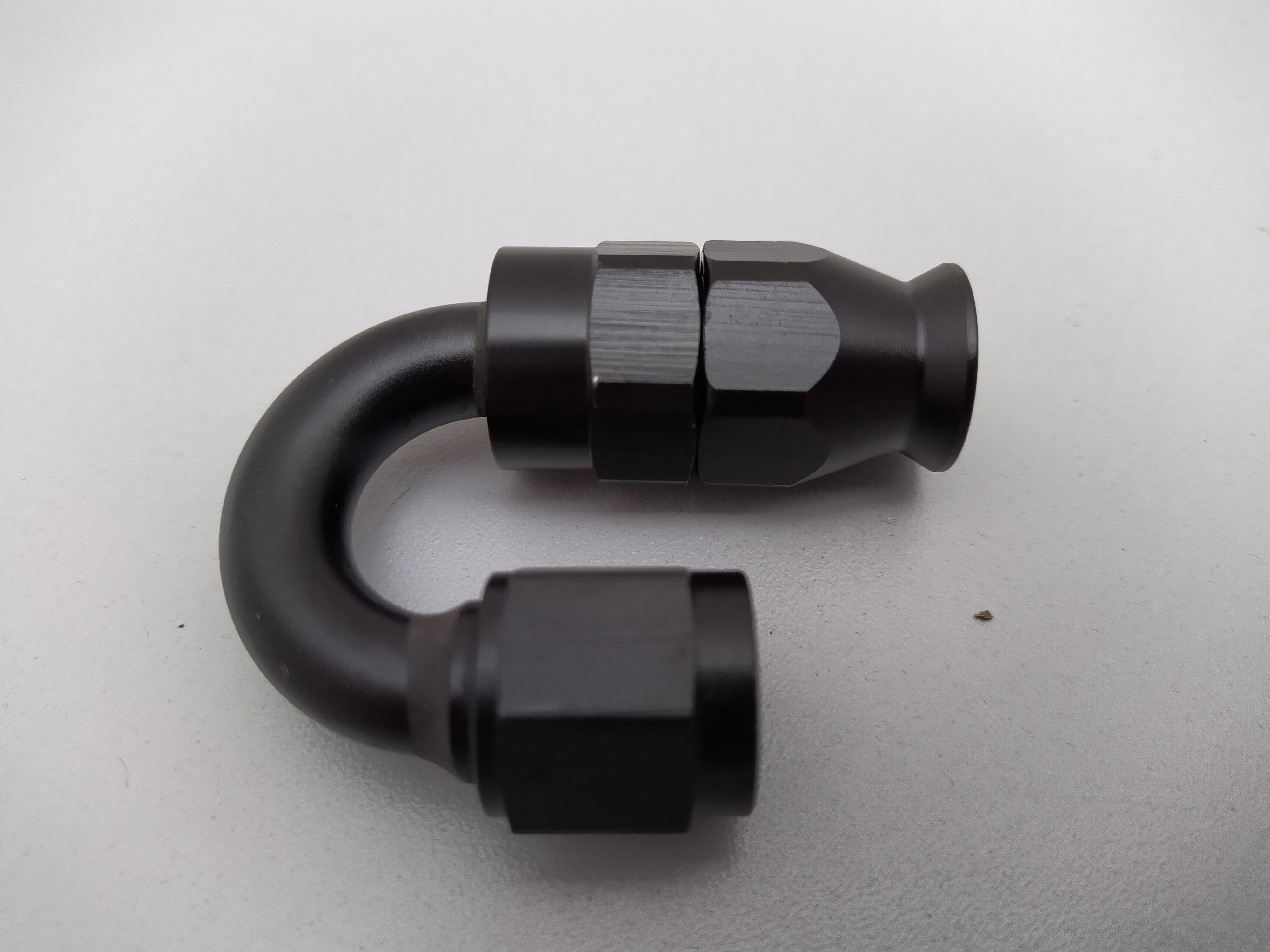 PTFE Alu-Fitting schwarz AN6 Dash 6 180° PTFE Alu-Fitting schwarz AN6 Dash 6 180°