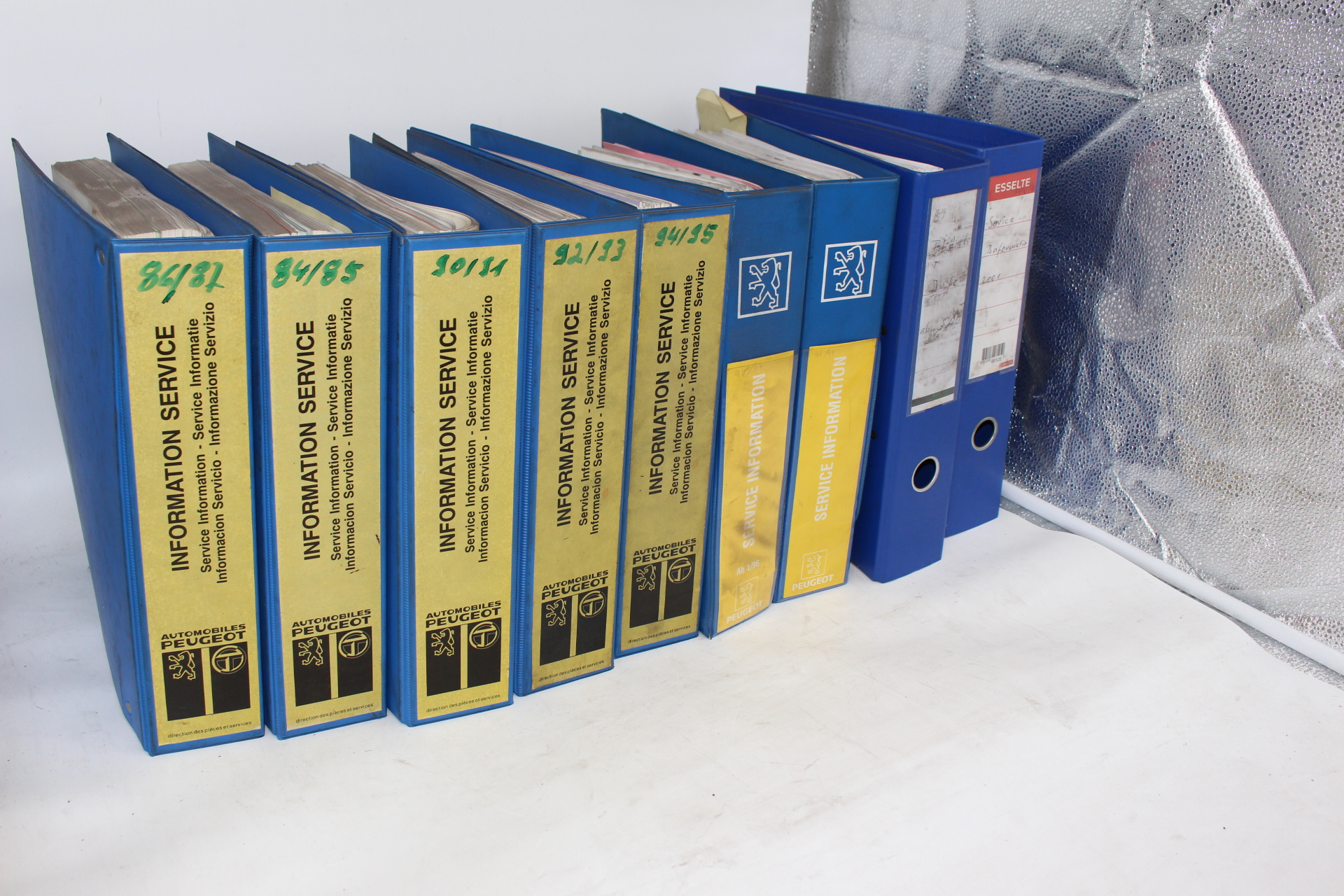 Original Peugeot Ordner „INFORMATION SERVICE“ 1985-2001 – Technische Infos & Wartung Sammlung RAR selten