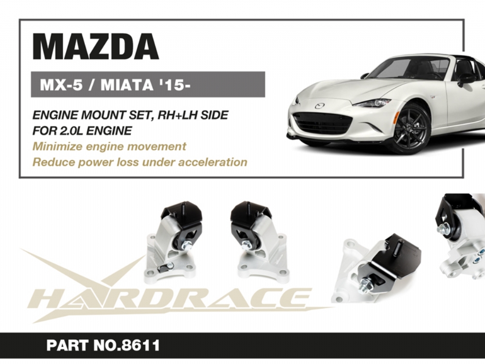 Hardrace Rh + Lh seitlich Motorlager für Mazda MX-5 MIATA 4. ND