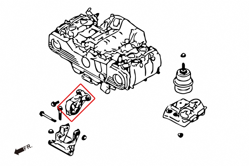 Hardrace Motorlager vorne für Subaru Legacy/outback 5. BM/BR