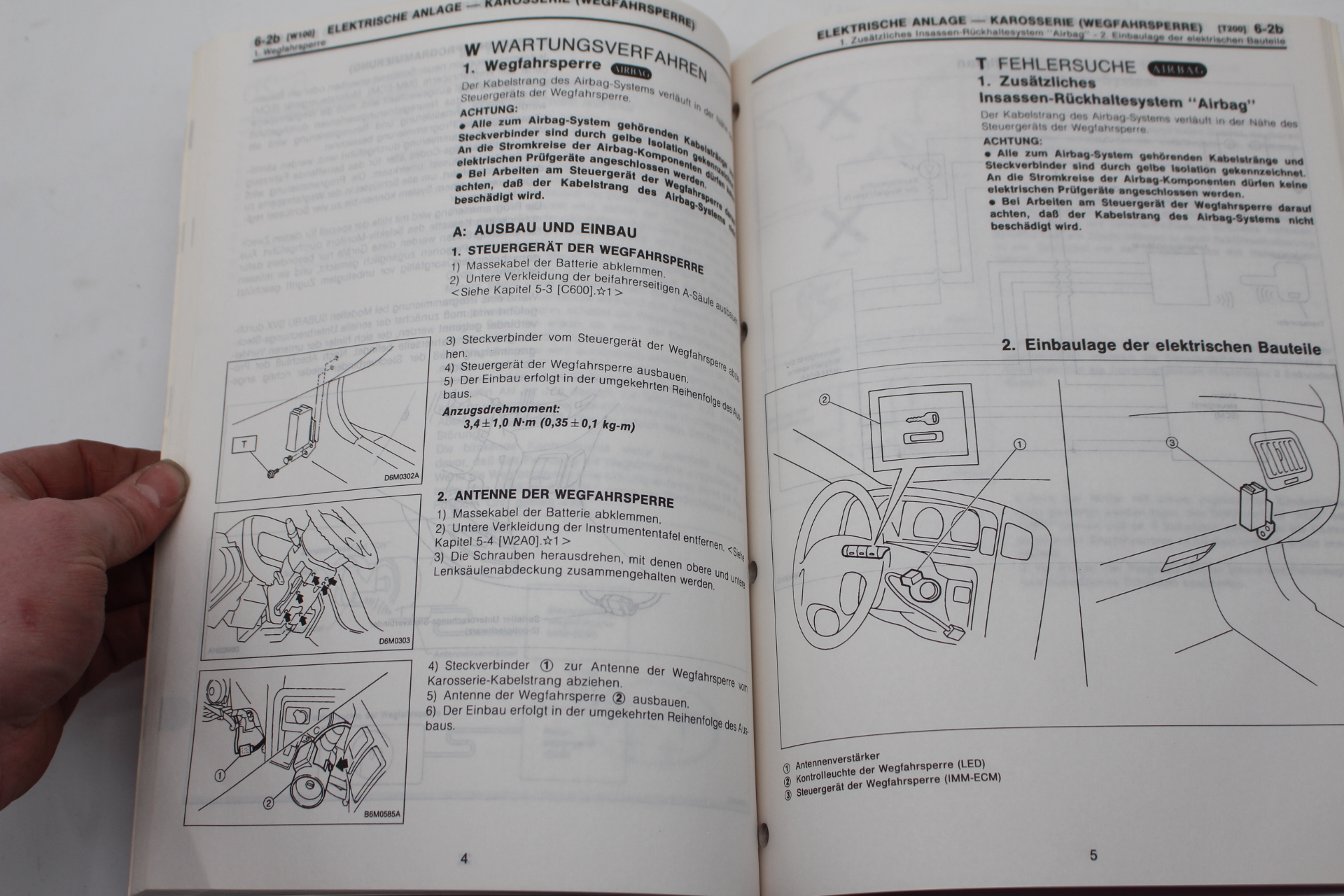 Original Reparaturhandbücher Ergänzung 1994 1996 für SUBARU SVX