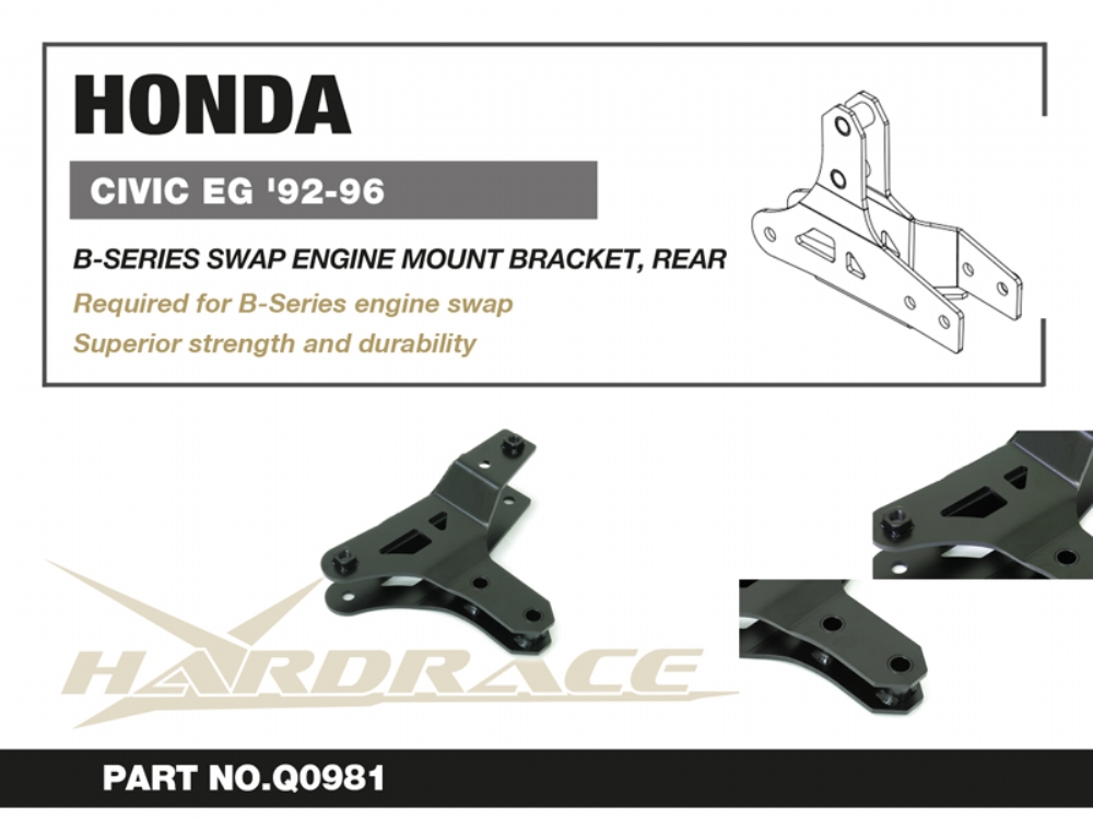 Hardrace B-series Swap Motorlager Halterung (hinten) für Honda
