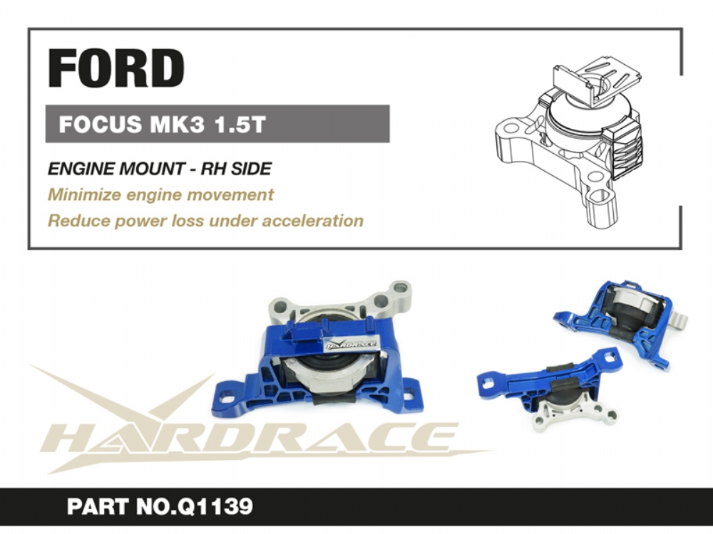 Hardrace rechts seitlich Motorlager für Ford Focus MK3, KUGA MK2