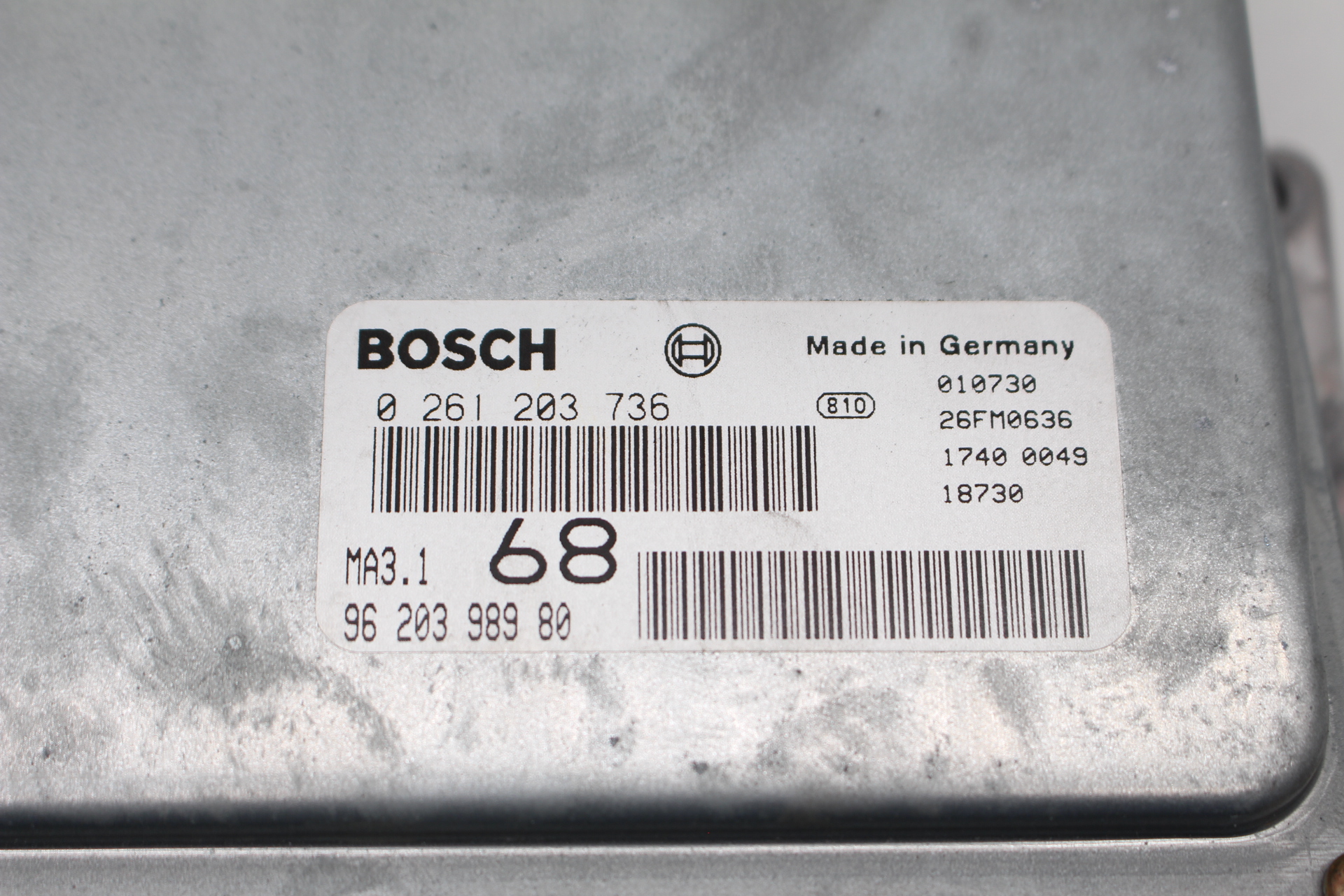 Peugeot 106 II 1.1 XN,XR Steuergerät ECU 1929FG Bosch 0261203736  NEU NOS NEW OEM