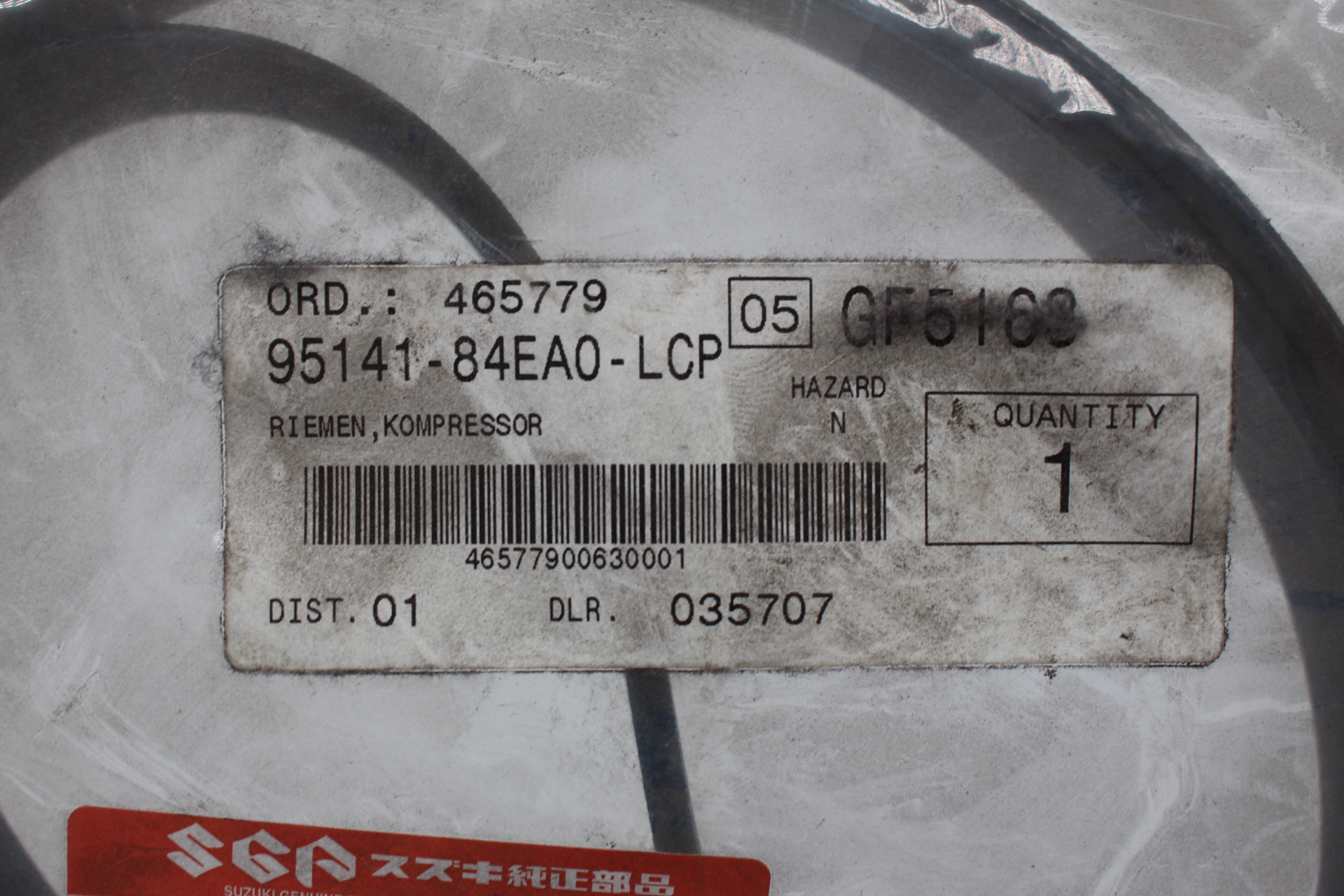 SUZUKI Keilrippenriemen KOMPRESSOR 95141-84EA0-LCP *NEU*