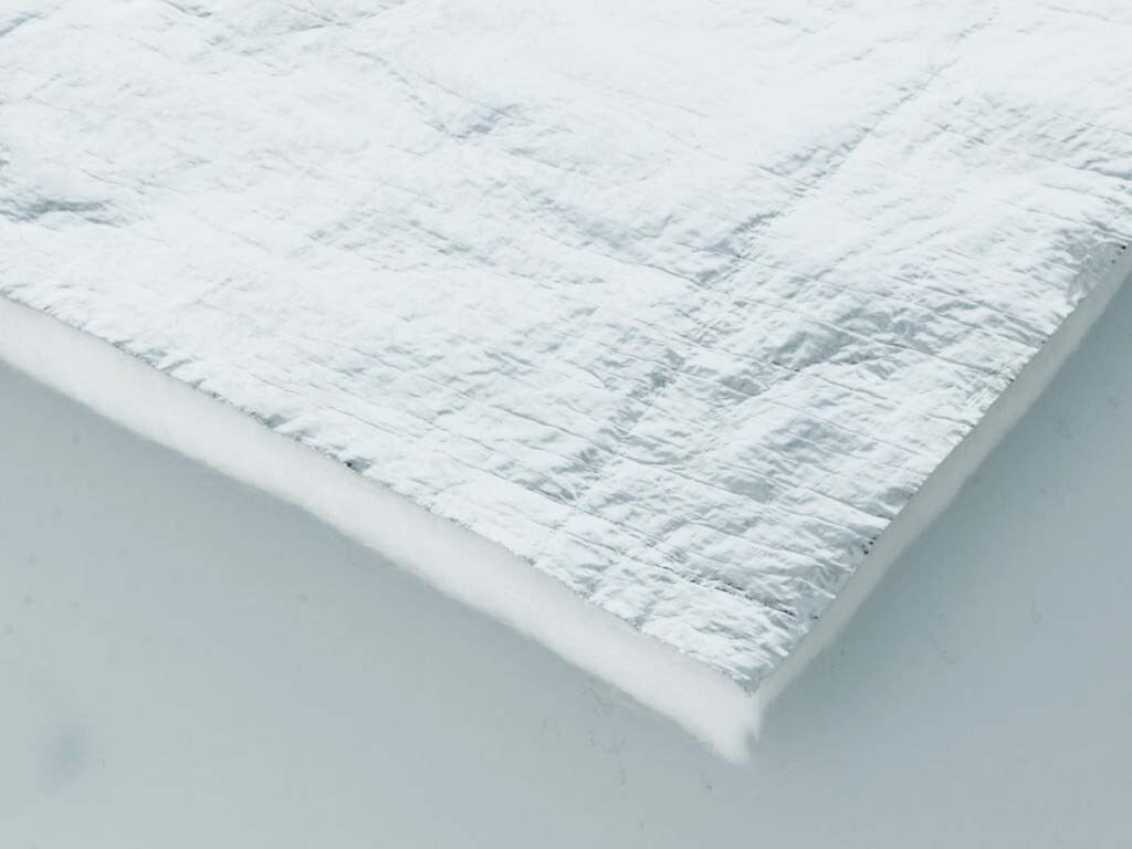 Hitzeschutzmatte – Glasfaser mit Alubeschichtung – 8 mm – 60 × 90 cm