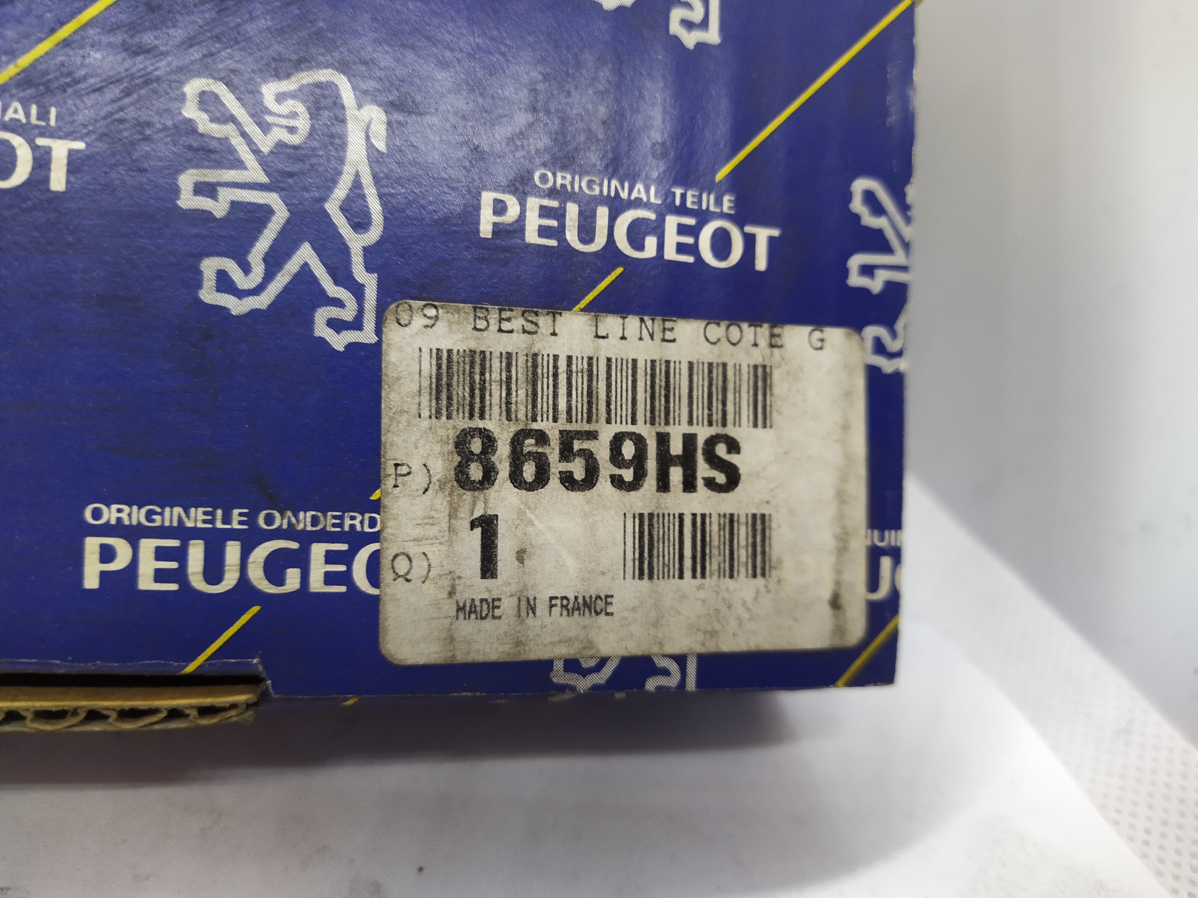 Peugeot 309 Satz Zierbänder Dekor, links, grün-beige-violett 8659HS NEU NOS