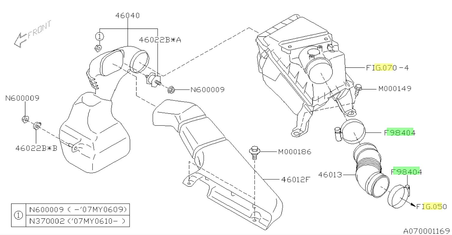 Schlauchschelle 84mm 805984040 Ansaugung für  Subaru Impreza, Forester, Legacy, XV, BRZ