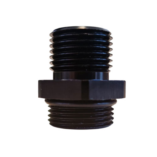 QSP Ölkühler Adapter M22x1.5 Male auf 1/2 BSP Male schwarz