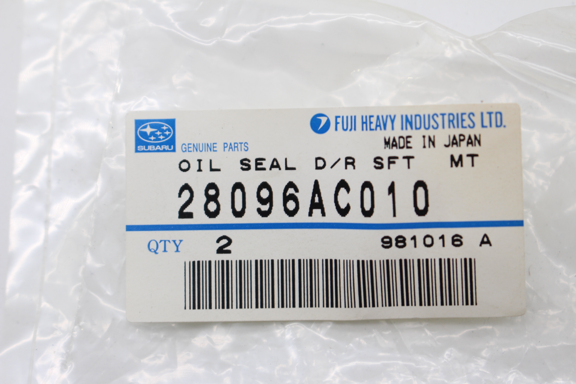 Simmerringe 28096AC010 OIL SEAL D/R SFT MT für Subaru