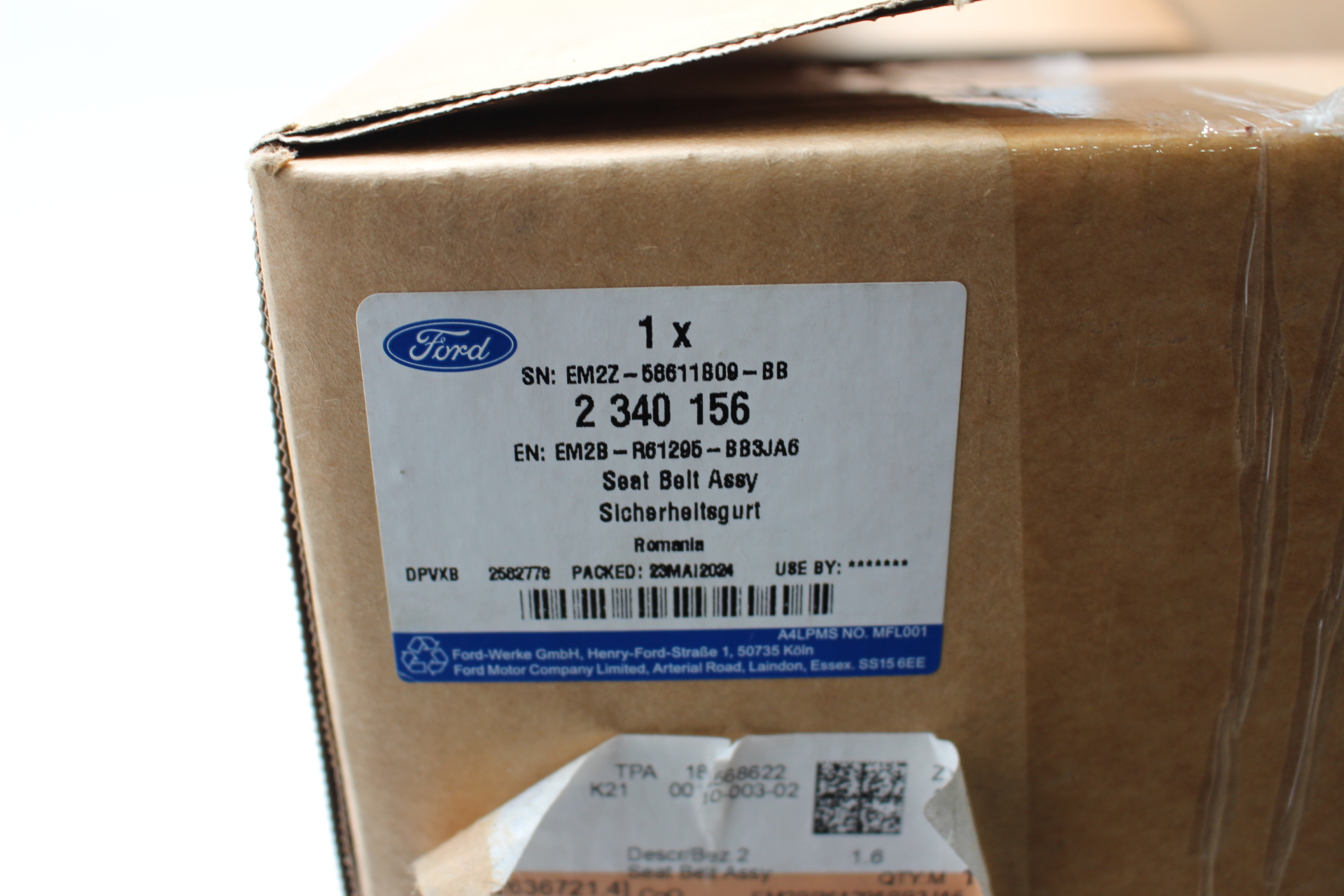 Ford SICHERHEITSGURT 2340156 NEU NOS NEW