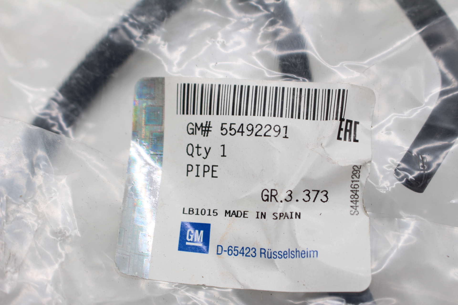 GM Opel Unterdruck Leitungen 55492291