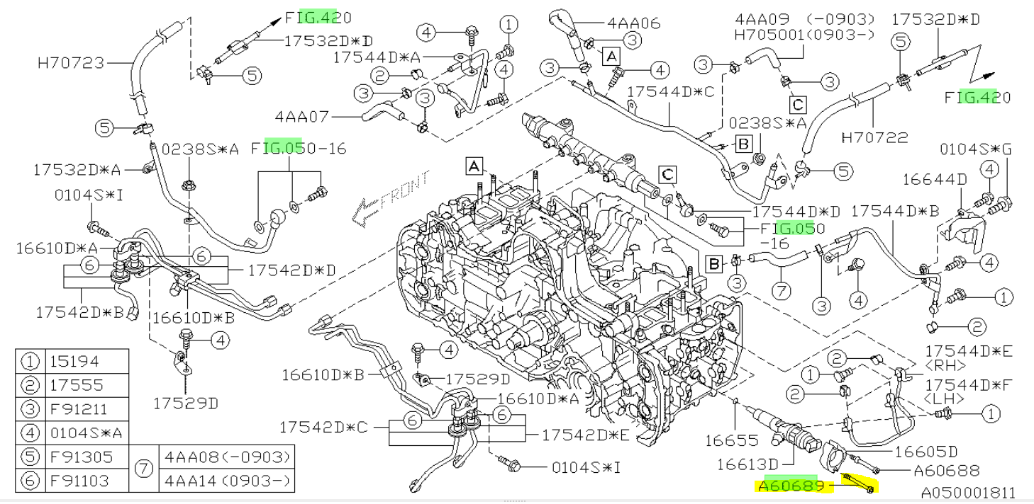 Schraube, Einspritzdüse 800606890 für Subaru 2.0 Diesel Impreza/Forester/Legacy XV 