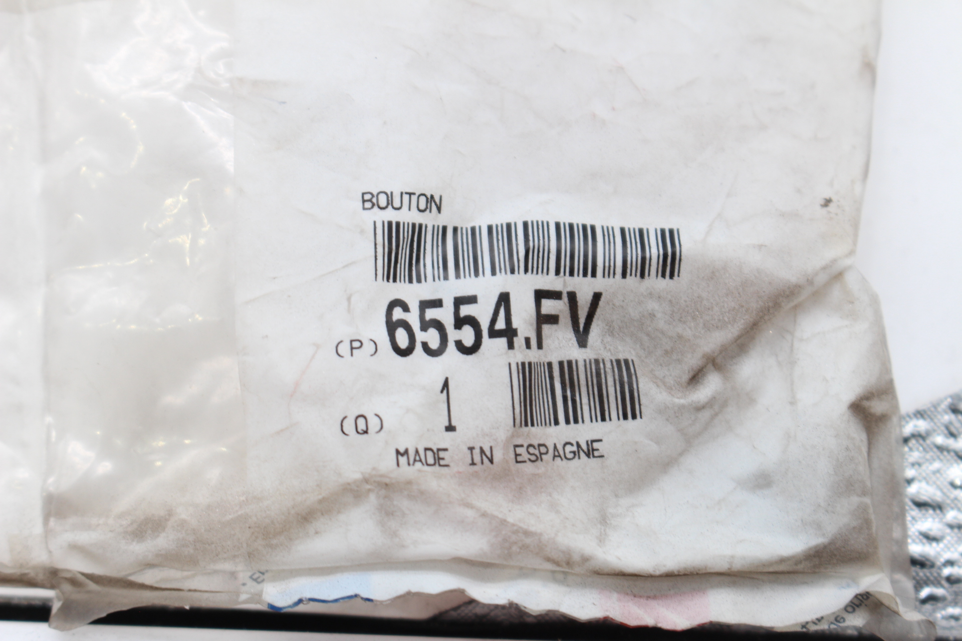 Peugeot / Citroen KNOPF SCHALTER SITZEINSTELLUNG 6554FV NEU NOS NEW OEM