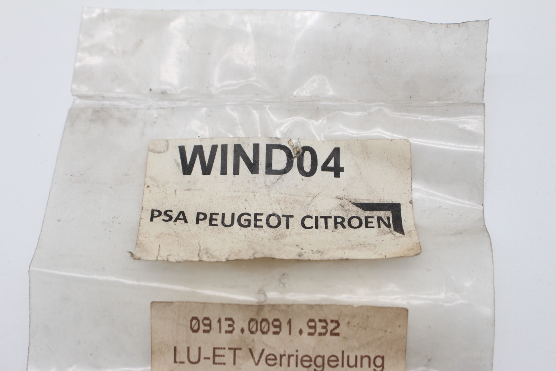 Peugeot / Citroen WIND04 PSA LU-ET Verriegelung 0913.0091.932 NEU NOS NEW