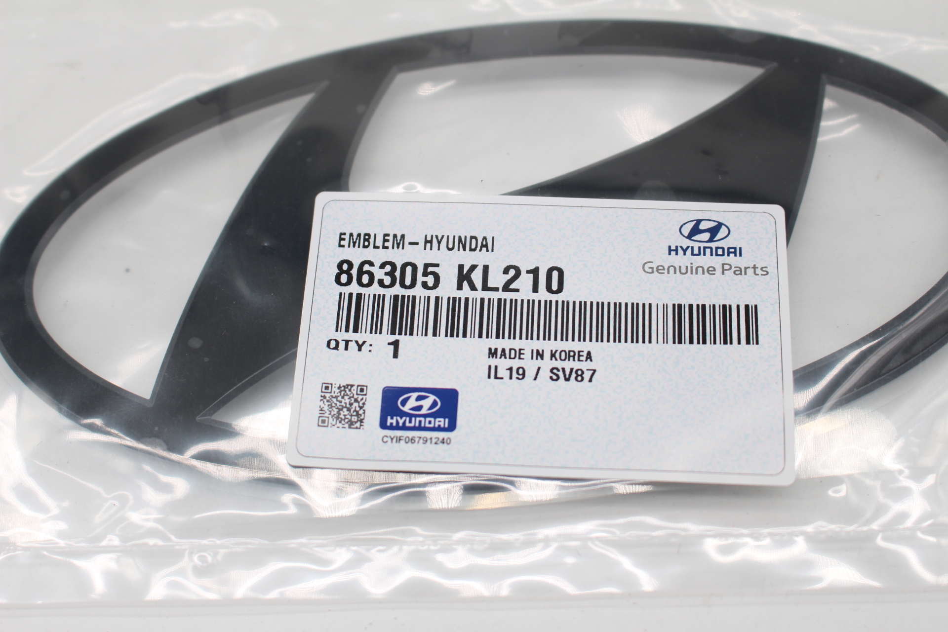 Hyundai IONIQ 6 Stoßstangen Emblem Schwarz 86305KL210 