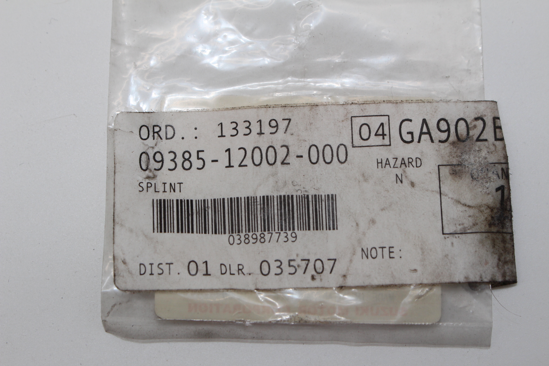 Suzuki Metall Klammer Splint 09385-12002 NEU NOS NEW