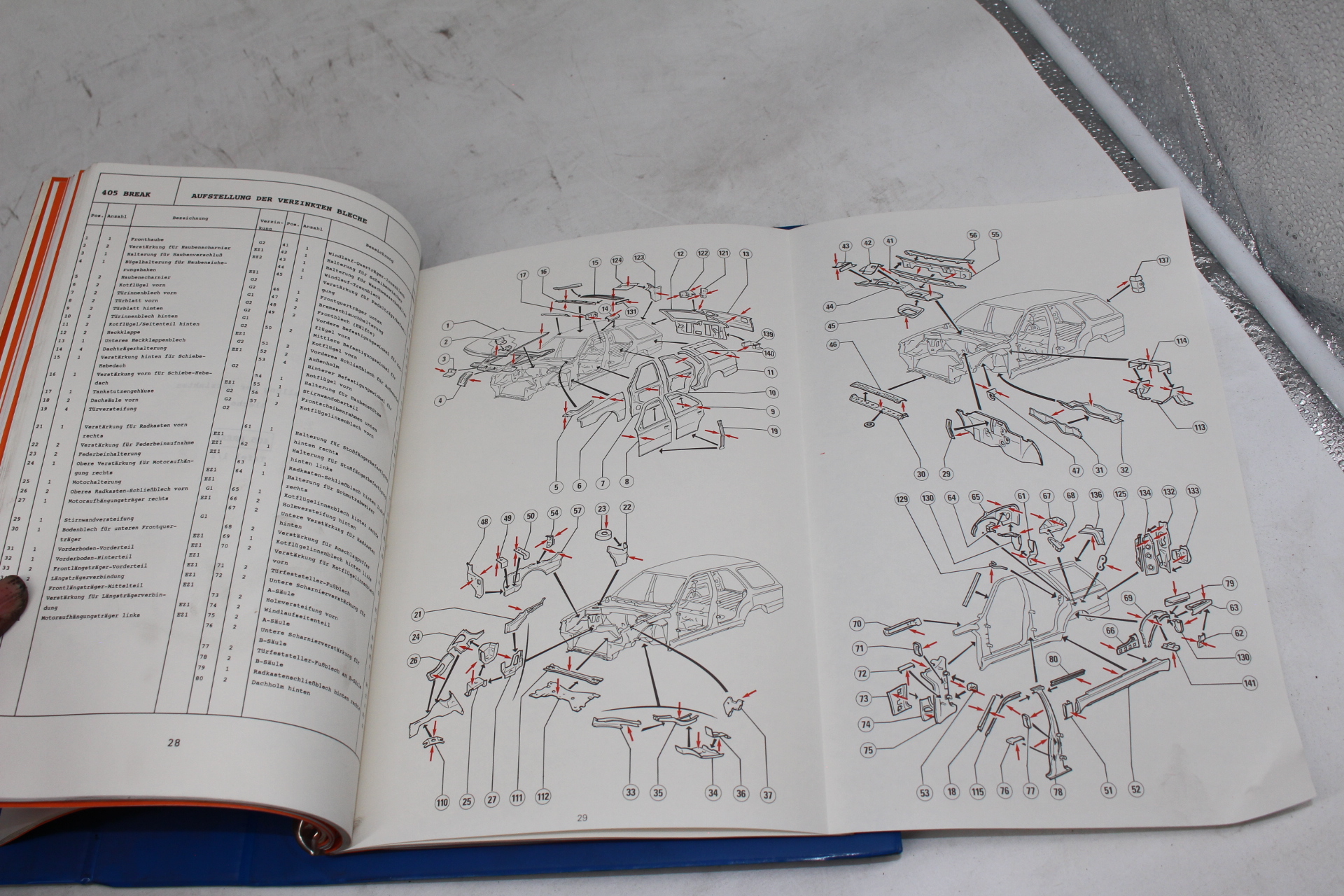 Original Peugeot Ordner „Allgemeines Karosserie“ alle Typen bis 97 Sammlung RAR selten