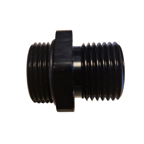 QSP Ölkühler Adapter M22x1.5 Male auf 1/2 BSP Male schwarz
