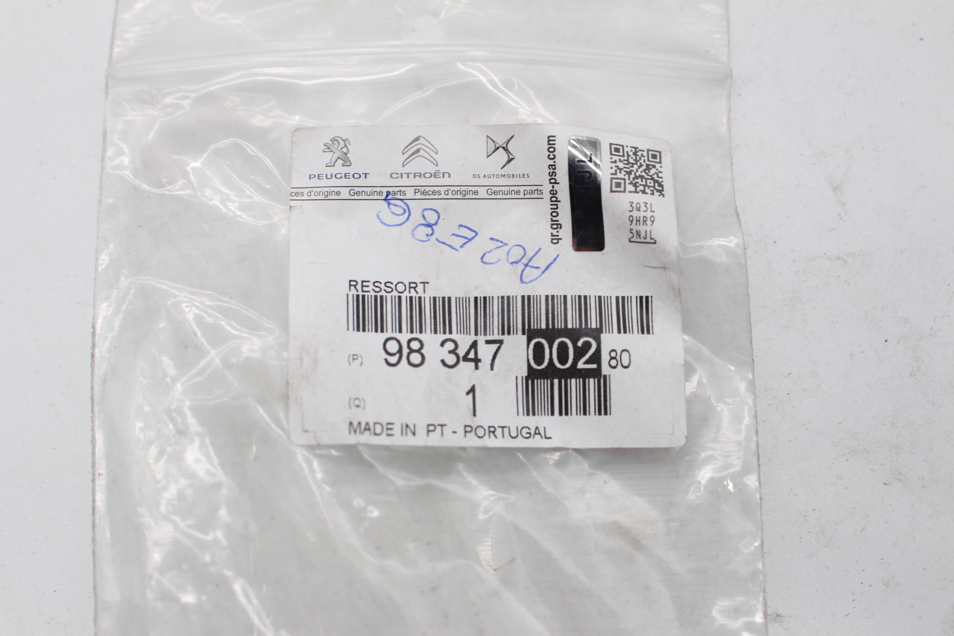 Peugeot / Citroen Haltefeder für Bremsbeläge vorne 9834700280 NEU NOS NEW OEM