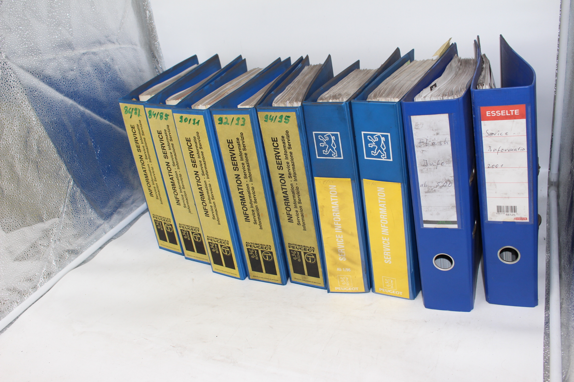 Original Peugeot Ordner „INFORMATION SERVICE“ 1985-2001 – Technische Infos & Wartung Sammlung RAR selten