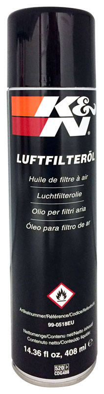 K&N Luftfilteröl 408ml Aerosol Spray Filteröl Sportluftfilter Pflege 99-0518EU