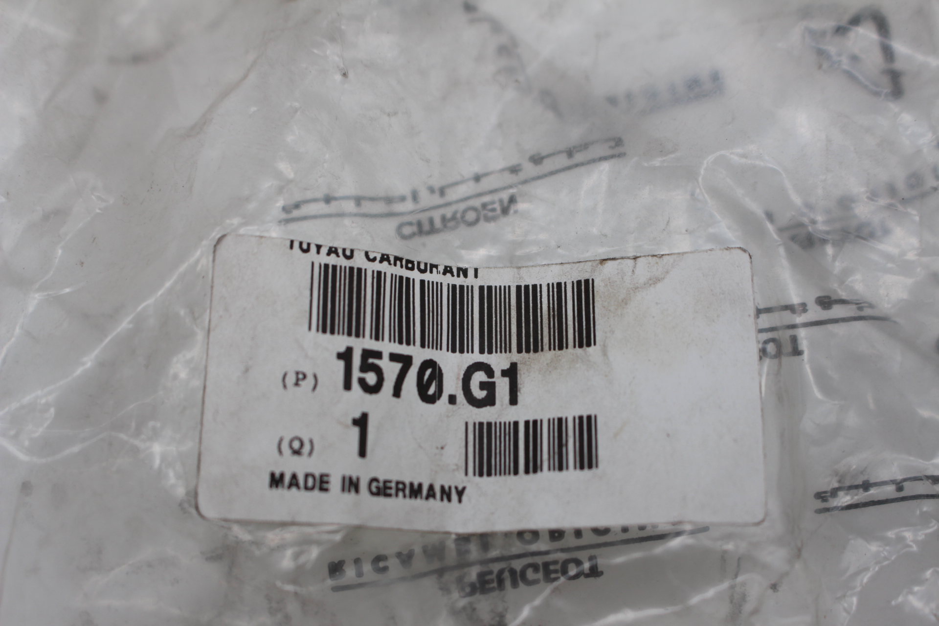 Citroen / Peugeot Hochdruckleitung, Einspritzanlage 1570G1 NEU NOS NEW OEM