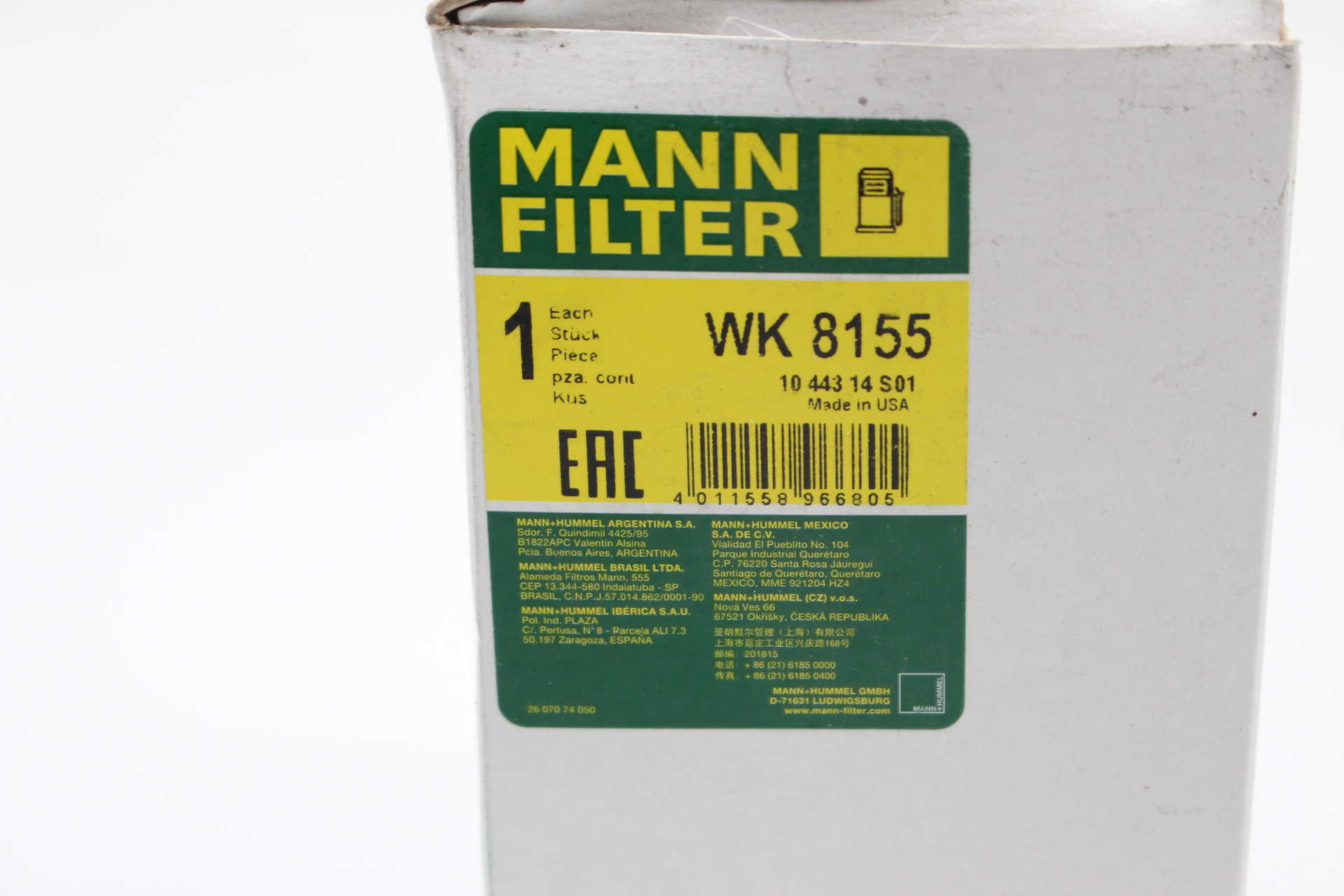 MANN-FILTER WK8155 Kraftstofffilter für John Deere 6000 Serie