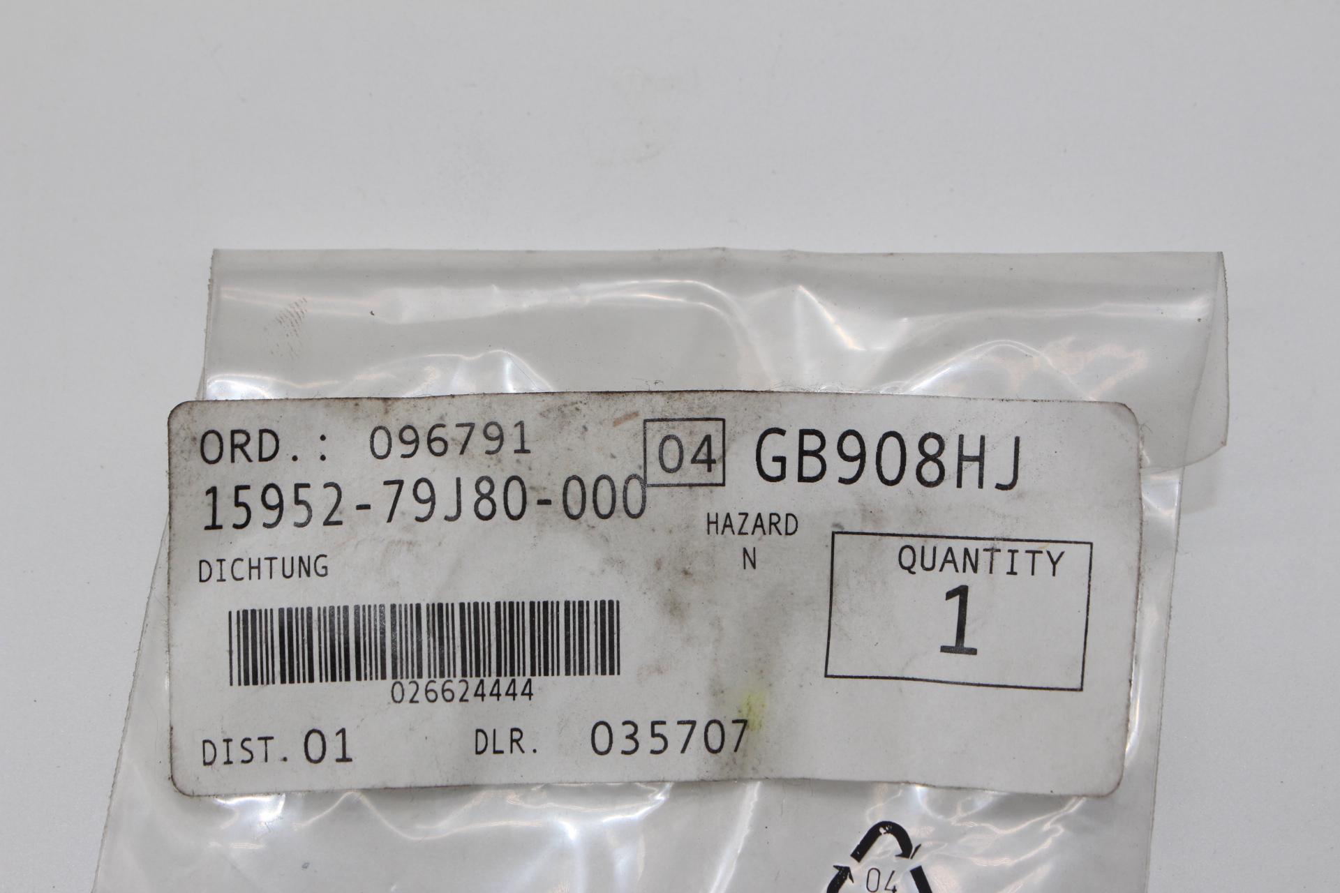 Suzuki 15952-79J80 Dichtung Turbolader für Suzuki SX4 NEU NOS NEW