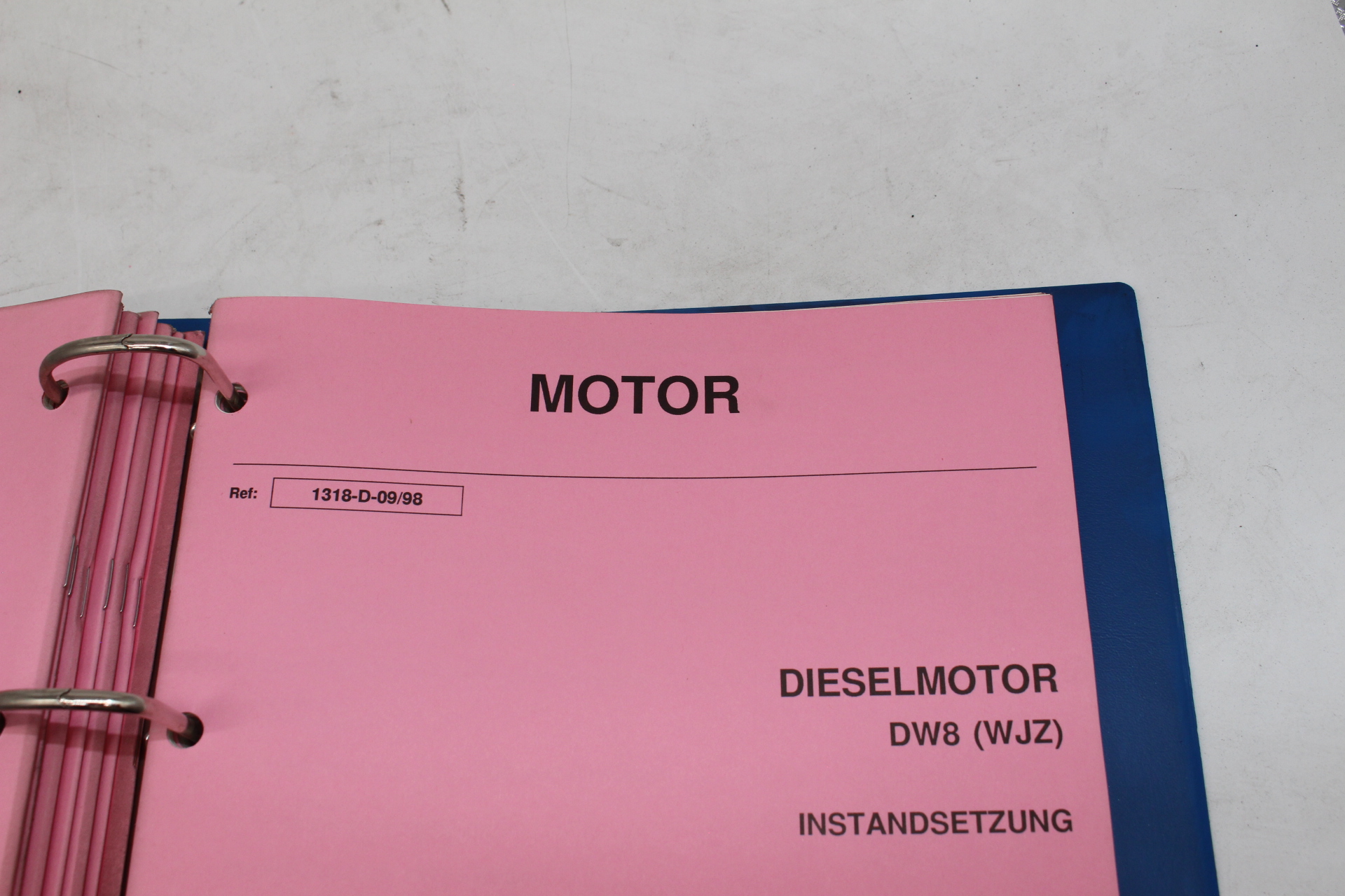 Original Peugeot Überholungsordner für Motoren TUD3, DW8, XU, TU5j4 & Getriebe BE4/5, BE3/5, BE3/6