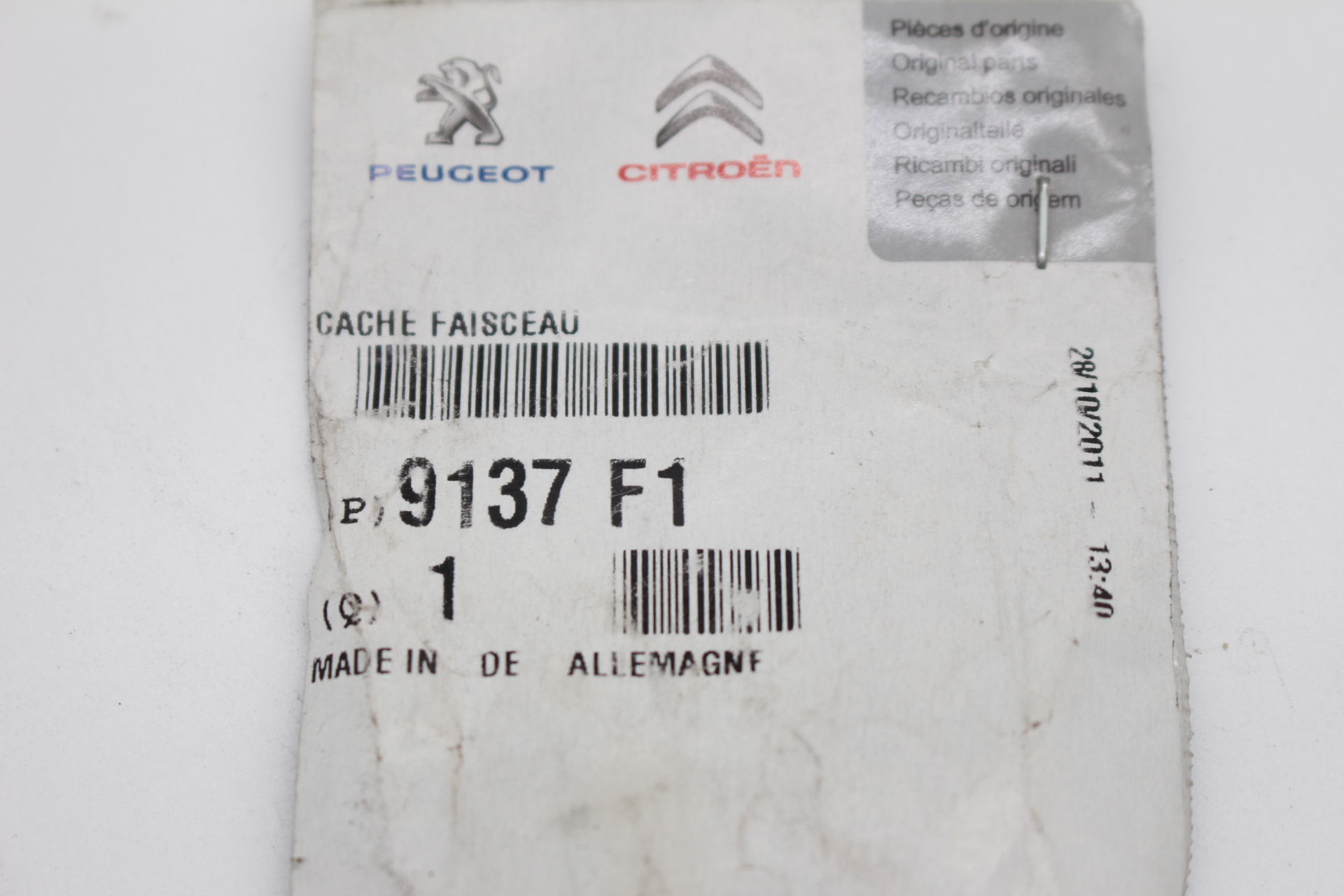 Peugeot KABEL ABDECKUNG 9137F1 NEU NOS NEW OEM