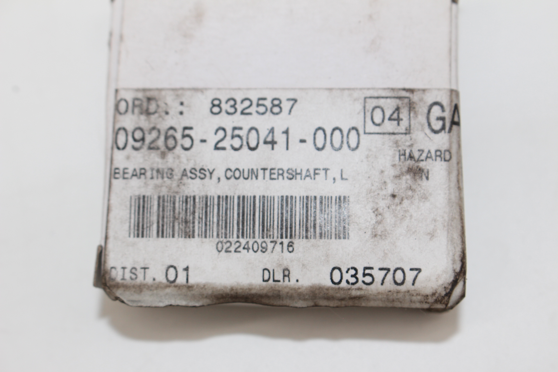 Suzuki 09265-25041-000 Getriebe Lager 25x52x19.25 NEU NOS NEW