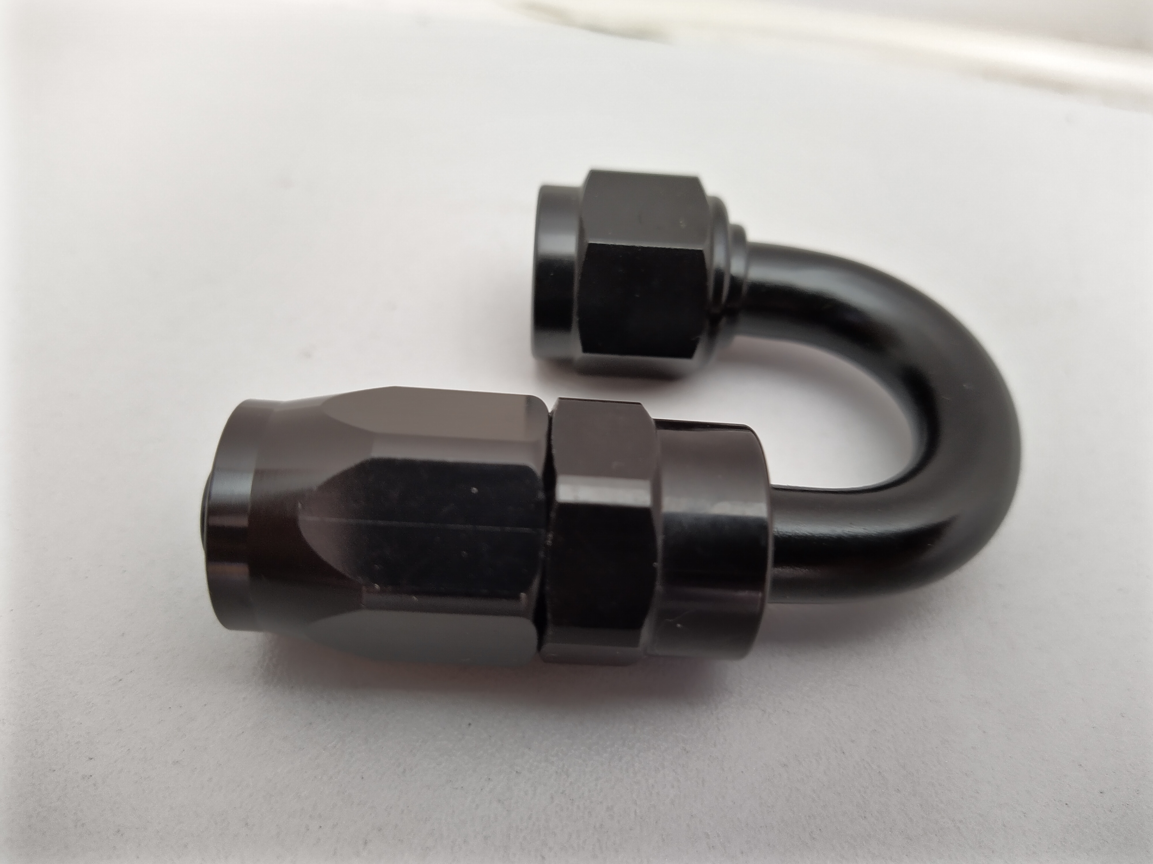 Alu-Fitting schwarz AN6 Dash 6 180° Alu-Fitting schwarz AN6 Dash 6 180°