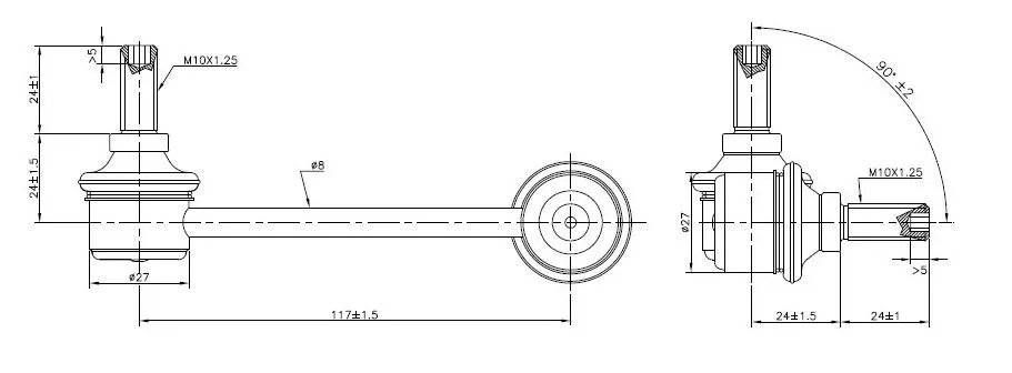 SuperPro Stabilisator-Koppelstange für Honda Accord CG/CH / Accord Euro CL/CM