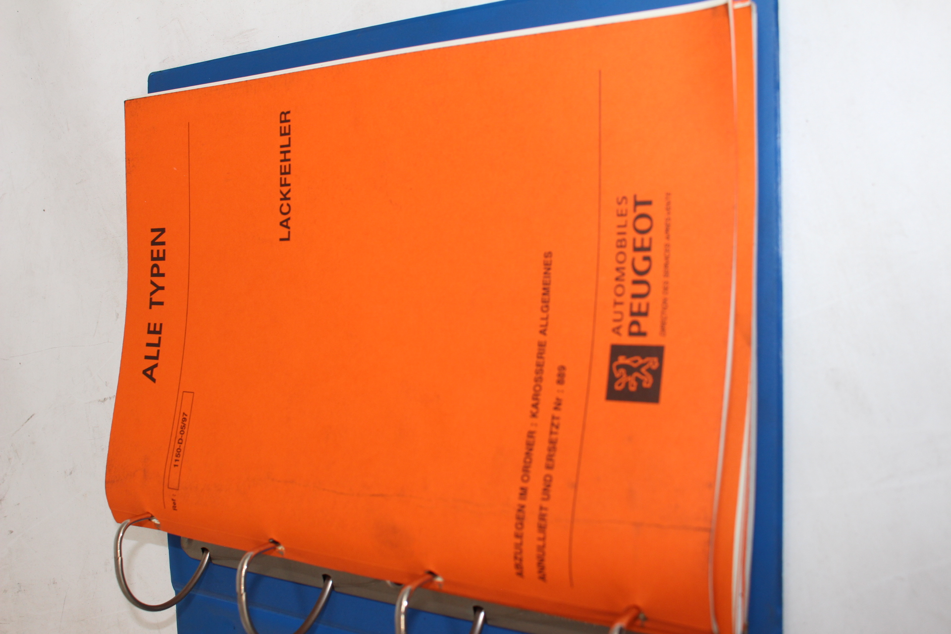 Original Peugeot Ordner „Allgemeines Karosserie“ alle Typen bis 97 Sammlung RAR selten