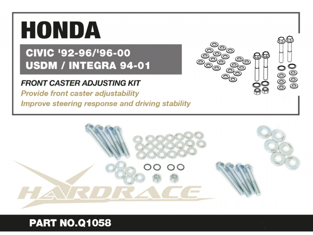 Hardrace Nachlauf Adjusting Kit vorne für Honda Civic 5. EG, EH, EJ1/2