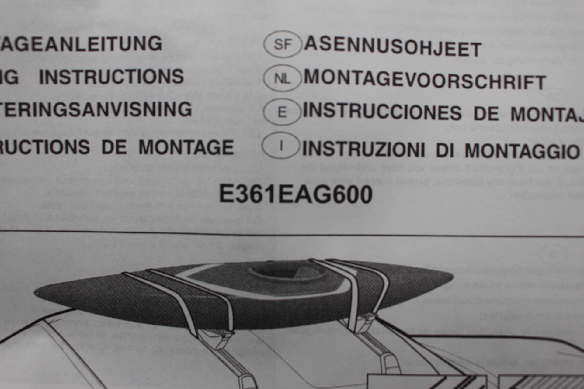 Kayak- und Bootaufsatz Dachgepäckträger E361EAG600 für Subaru