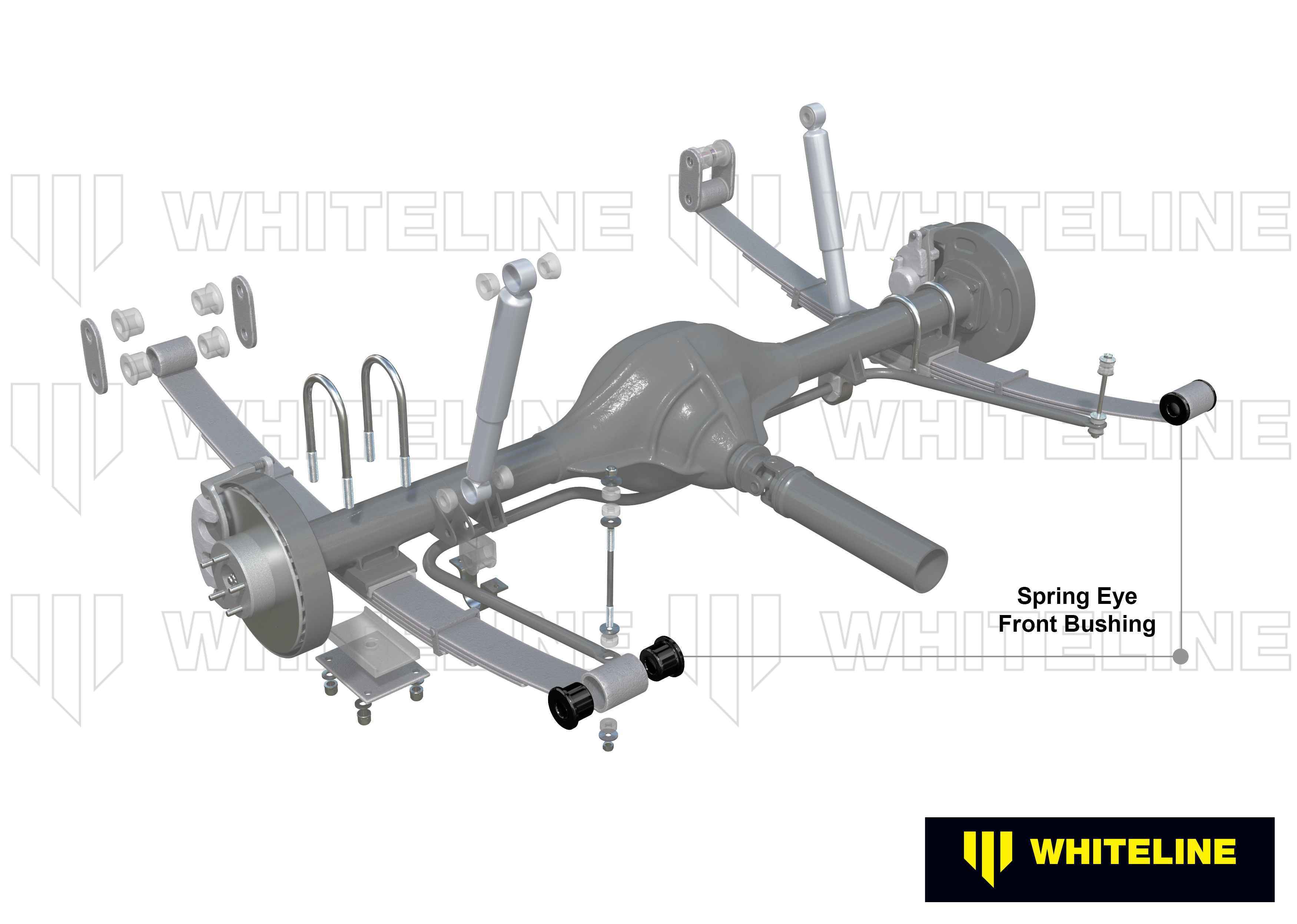 Whiteline Blattfeder - vorne Auge Buchsen-Set für Mitsubishi Triton