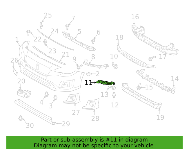 Halter Frontstoßstange Side Retainer 57707FL050 für Subaru Impreza XV 18-23