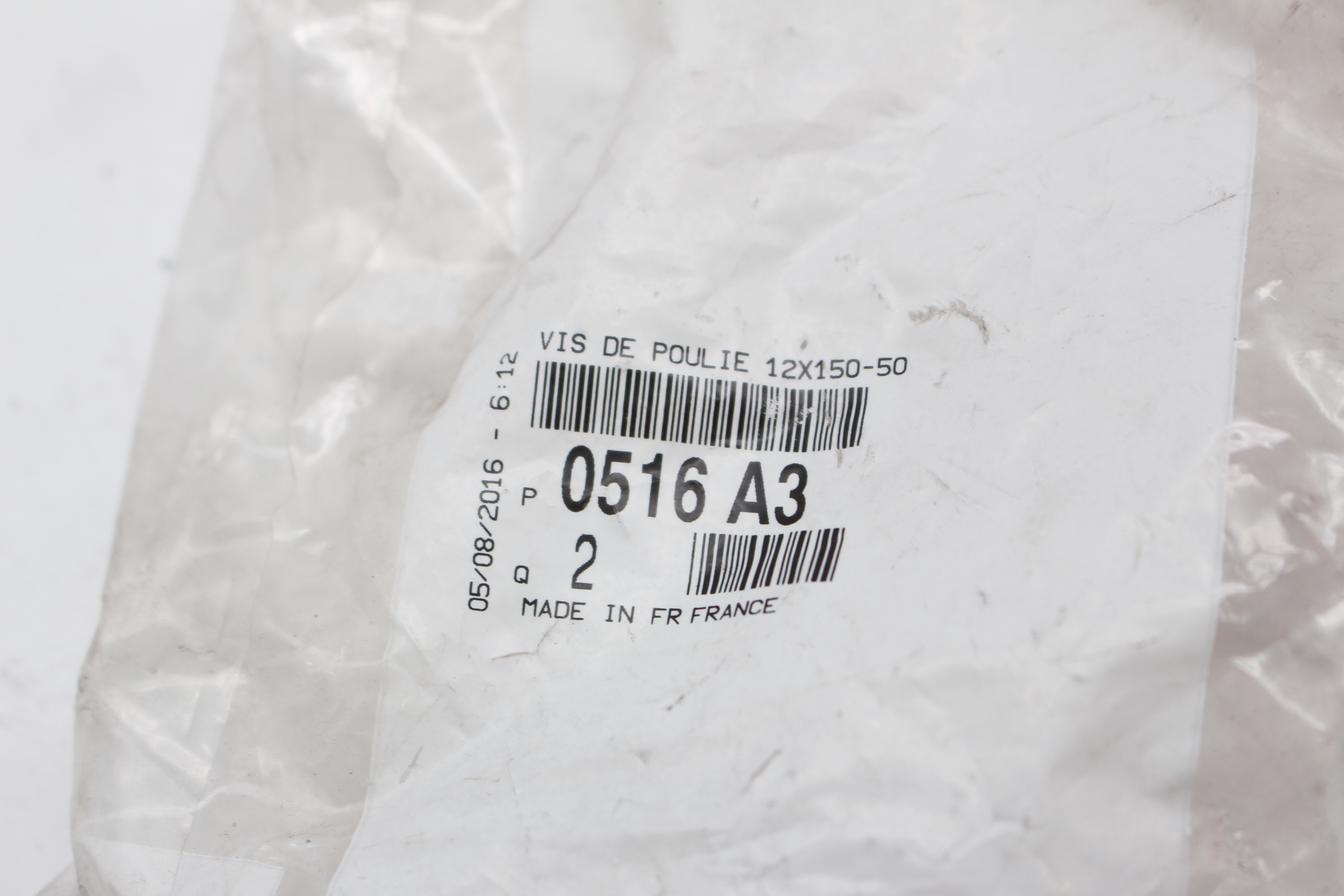 Citroen / Peugeot Schraube M12x1,5 für Kurbelwellenriemenscheibe 0516A3 NEU NOS NEW OEM 