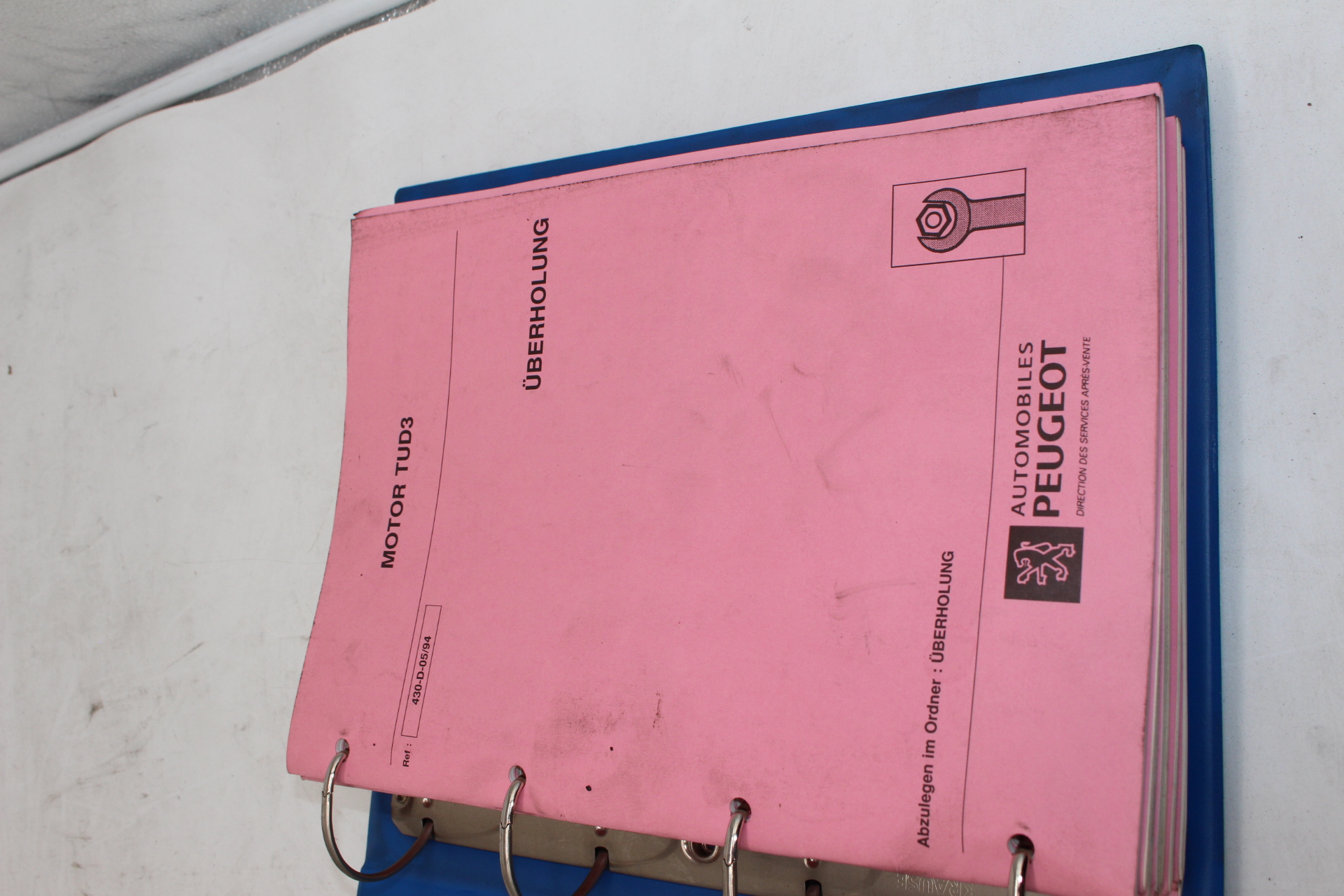 Original Peugeot Überholungsordner für Motoren TUD3, DW8, XU, TU5j4 & Getriebe BE4/5, BE3/5, BE3/6