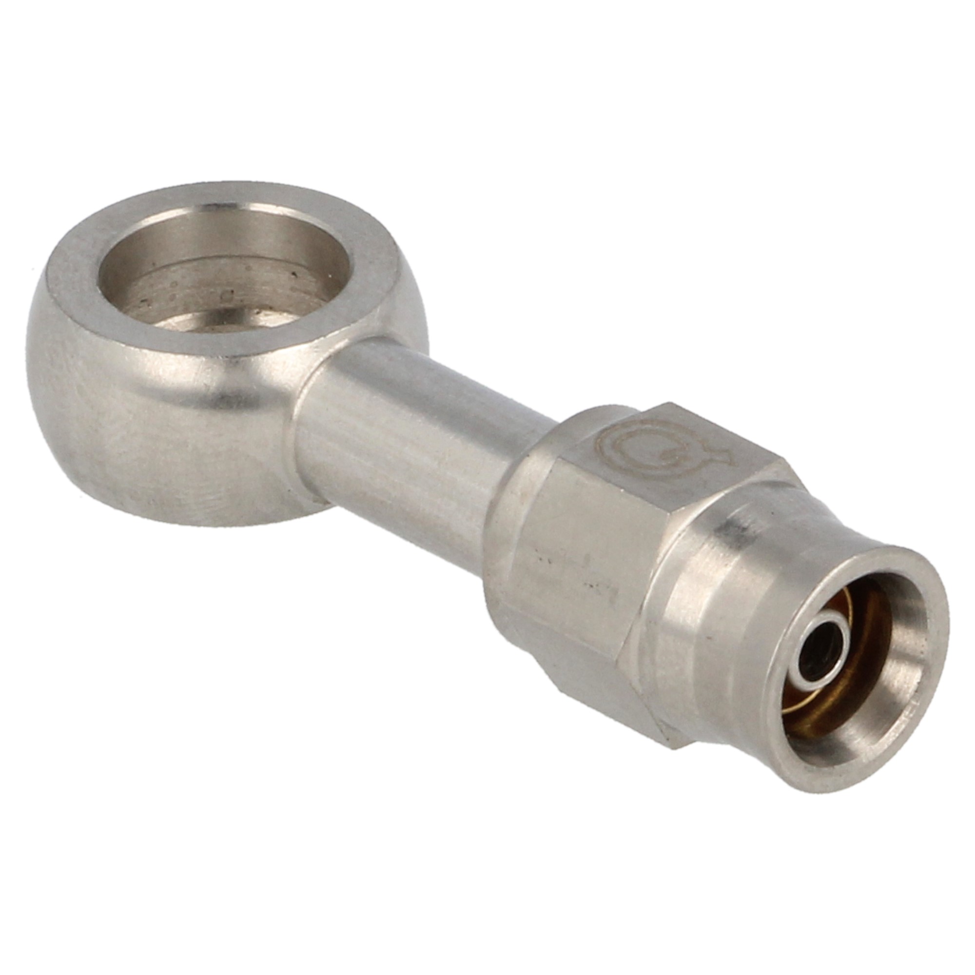 QSP Edelstahl banjo eye gerade long AN3 Dash 3 - 10.2 mm