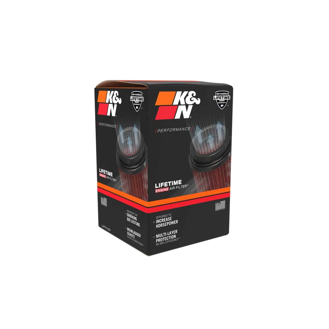 K&N 56-9070 Vergaser Sportluftfilter 113mm Anschluss 64mm hoch oval Chrom