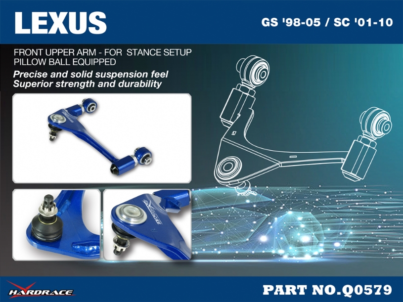 Hardrace Oberer Querlenker vorne für Lexus GS 2. JZS160, GS 1. JZS147, SC 2. Z40